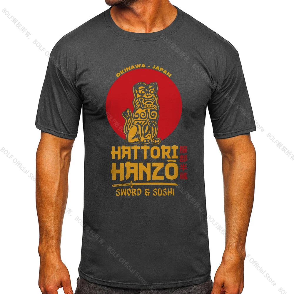 Men's Hattori Hanzo Printed T-shirt 100% Cotton Harajuku Classic Tees for Men Women Casual Shirt Tops Wear