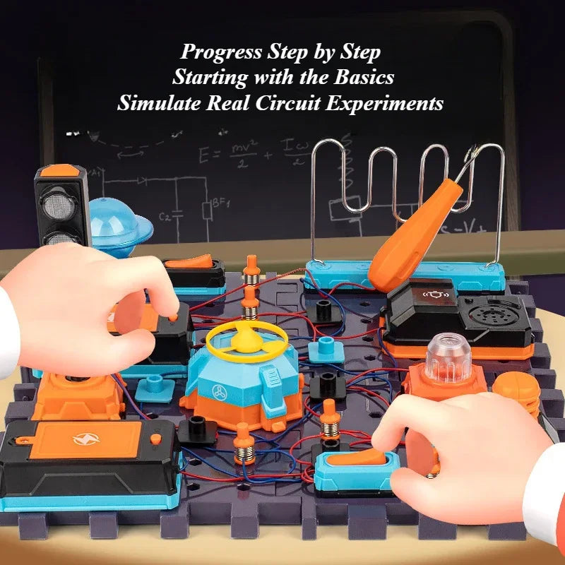 STEAM Electronic Building Blocks DIY Science Experiment Kit Simulated Circuit Assembly Toy Basic Electrical Knowledge Education