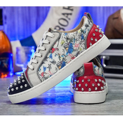 Comfortable Breathable Studded Sneakers for Men Women Casual Sports Shoes Fashion Lightweight Walking Shoes