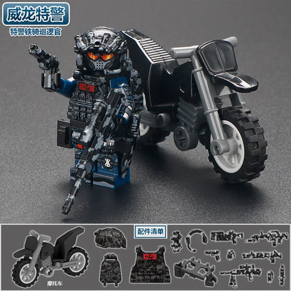Soldiers, special forces, building blocks, weapons, handsome special police, Veyron Delta Operation, military toys, gifts.