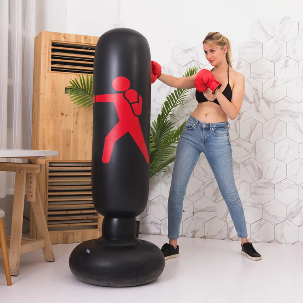 Inflatable Punching Boxing Bag Fitness Training Boxing Sack PVC Sports Fight Column  Kids Boxing Fight Pressure Sandbag
