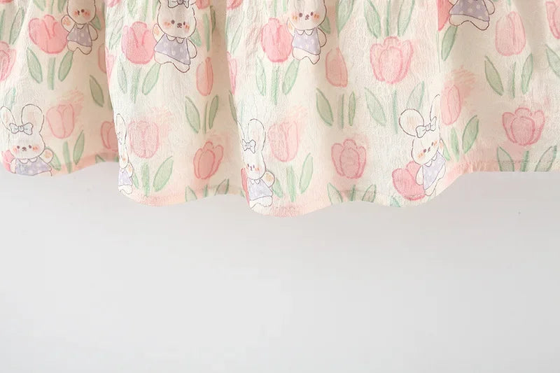 Summer New Baby Girl Dress Sweet Tulip Children'S Sleeveless Clothes (9 Months -4 Years Old)