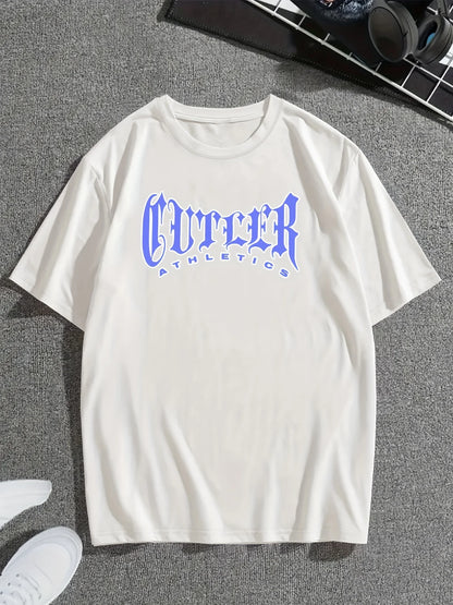 2024 New Men's T-shirt Checked Printed Oversized Loose Men's Top Holiday Casual Clothing Running Short-sleeved T-shirts