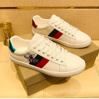 2026 Sneakers Men Bee Shoes High Quality Embroidery Men's Skateboard Shoes Comfortable Low Cut