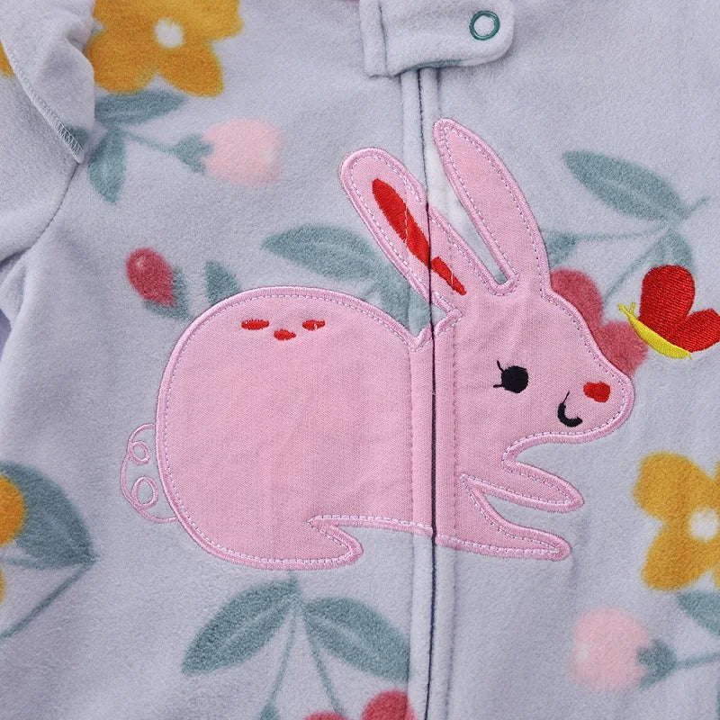 Newborn Infant Baby Boy Girl Romper Spring Autumn Polar Fleece Long-Sleeve Jumpsuit Warm Toddler Baby Clothes For a 0-12 Months