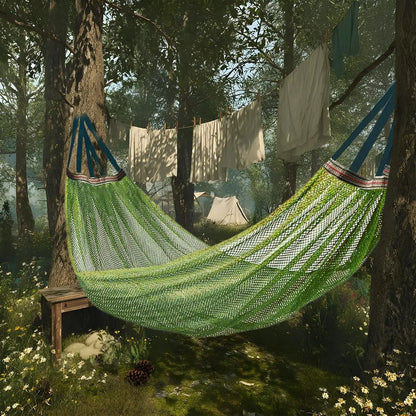 Camping Leisure Hammock, Sturdy Lightweight Outdoor Furniture, Relaxing Tree Swing for Garden Balcony Patio Camping Daily Use