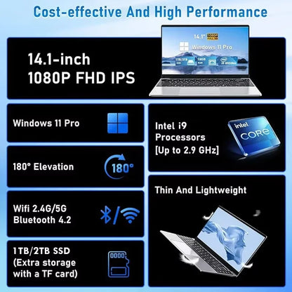 Intel Core i9-10980hk 14.1” Gaming i9 Laptop Windows 11 16GB RAM 1/2TB M.2 SSD Laptops 4K HD Gaming Notebook PC