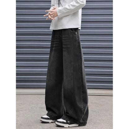 Wide-Leg Streetwear Denim Jeans