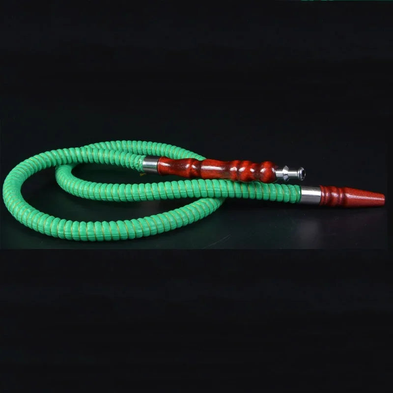 1M Leather Shisha Pipe Hookah Hose Wood Mouth Tip Shisha Pipe Hookah Hose Sheesha Narguile Chicha Water Pipes Shisha Hookah Hose