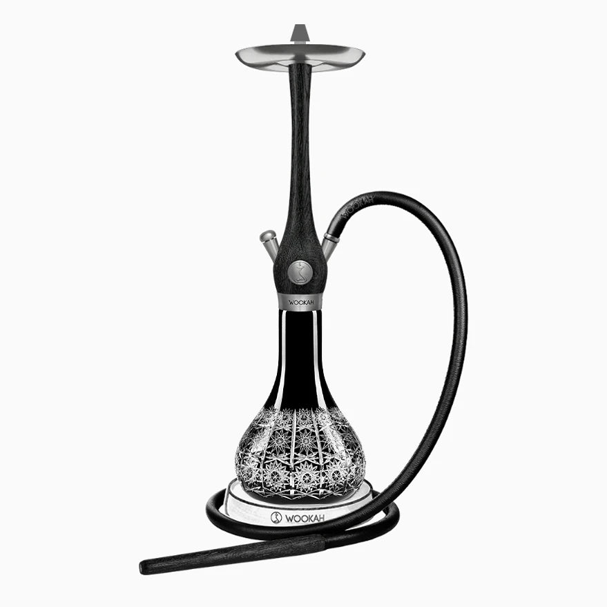 Wookah Hookah Shisha Set High Quality Wooden Large Hookah with Glass Bottle Single Pipe