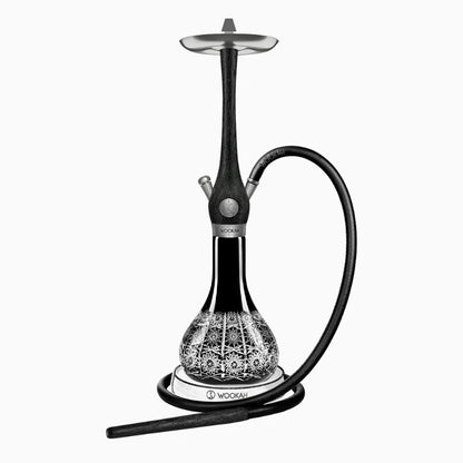 Wookah Hookah Shisha Set High Quality Wooden Large Hookah with Glass Bottle Single Pipe