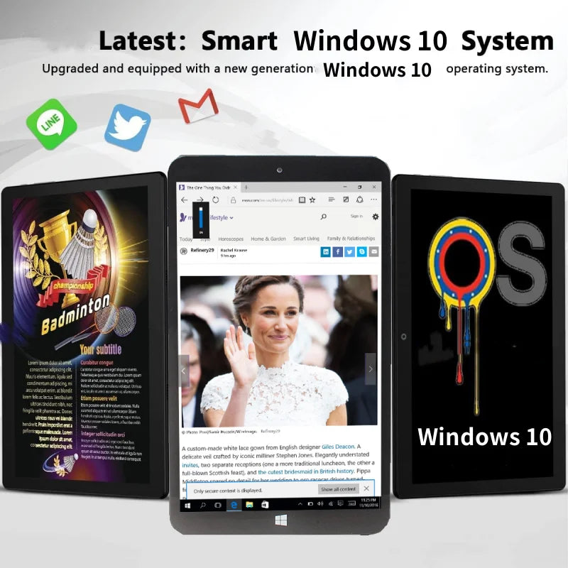 8 INCH Onda Windows 10 Tablet PC 4GB RAM 64GB ROM 1280*800 Pixel  Quad Core Dual Camera build in 4000mAh Battery