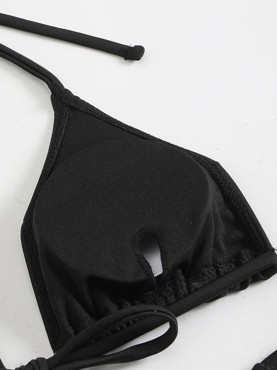4PCS with Mesh Skirt Long Sleeve Micro Bikini Female Swimsuit Women Swimwear Four-pieces Bikini Set Bathing Suit Swim Beachwear