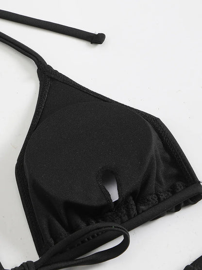 4PCS with Mesh Skirt Long Sleeve Micro Bikini Female Swimsuit Women Swimwear Four-pieces Bikini Set Bathing Suit Swim Beachwear
