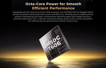 HOTWAV R10 Pro Rugged Tablet 10800mAh Massive Battery 10.1'' HD+ Display Pad Android 14 8GB 256GB 13MP 4G Global Tablet PC