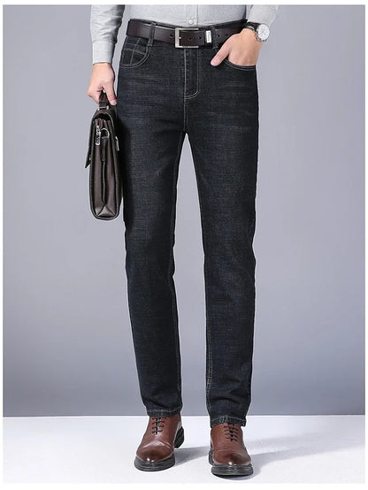 Slim Fit Straight Denim Trousers