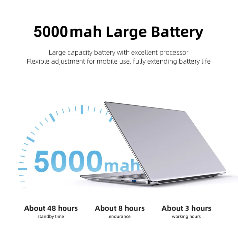 New 14.1" Laptop Computer Intel Core i7 9850H/Atom A3950 Windows 11 Notebook PC 12GB RAM 512GB 1TB M.2 SSD Office Study Computer