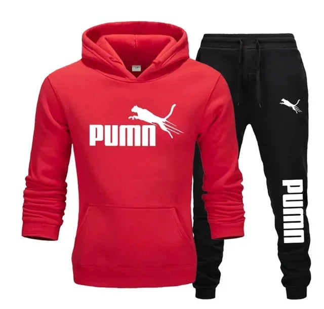 New Fashionable Fitness Jogging Casual Sportswear Set of 2-piece Pullover Hoodie and Long Pants for Men in Autumn and Winter