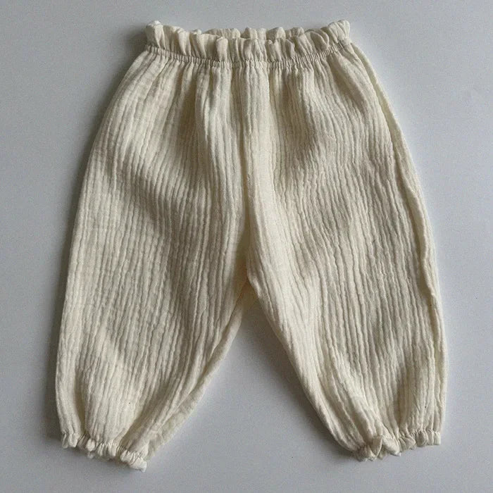 Organic Cotton Baby Pants – Soft Muslin Print