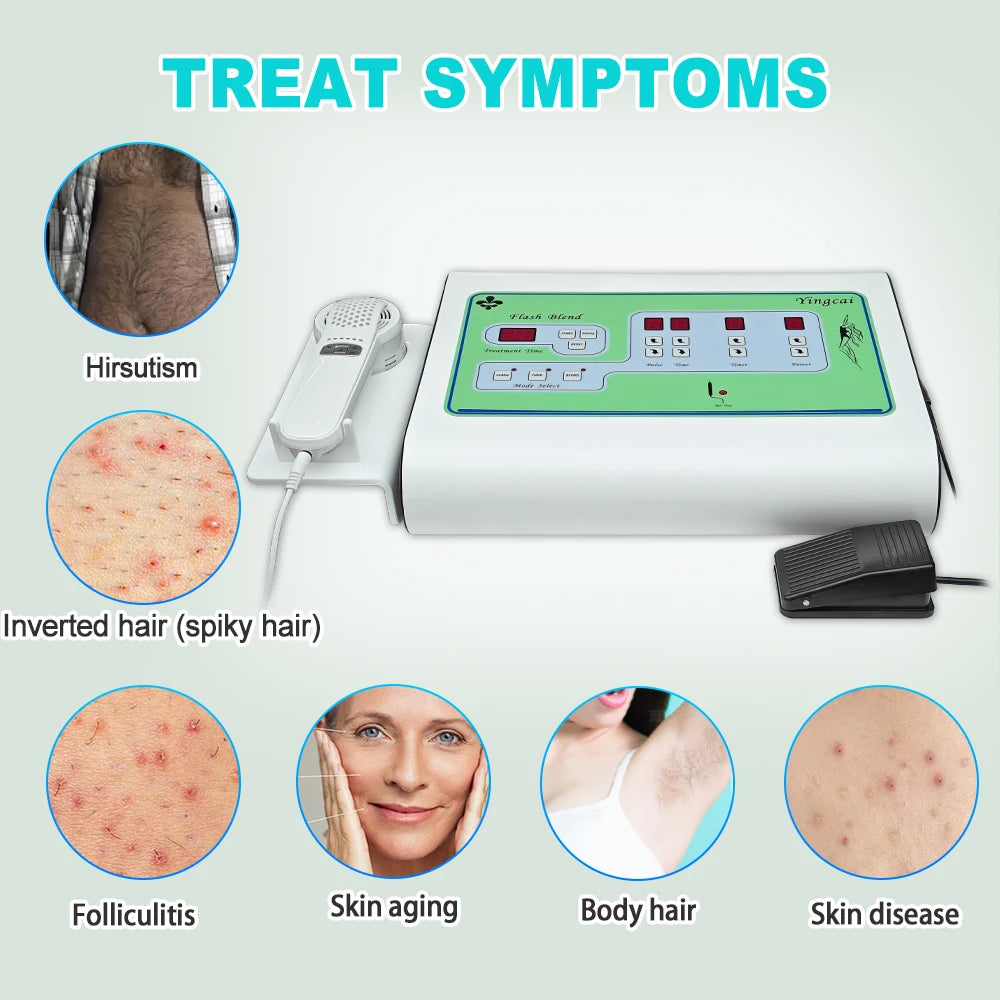 2 in 1 Electrolysis Hair Removal Machine Painless Permanent Hair Remove Machine for Women Men Bikini Body Home Salon Use