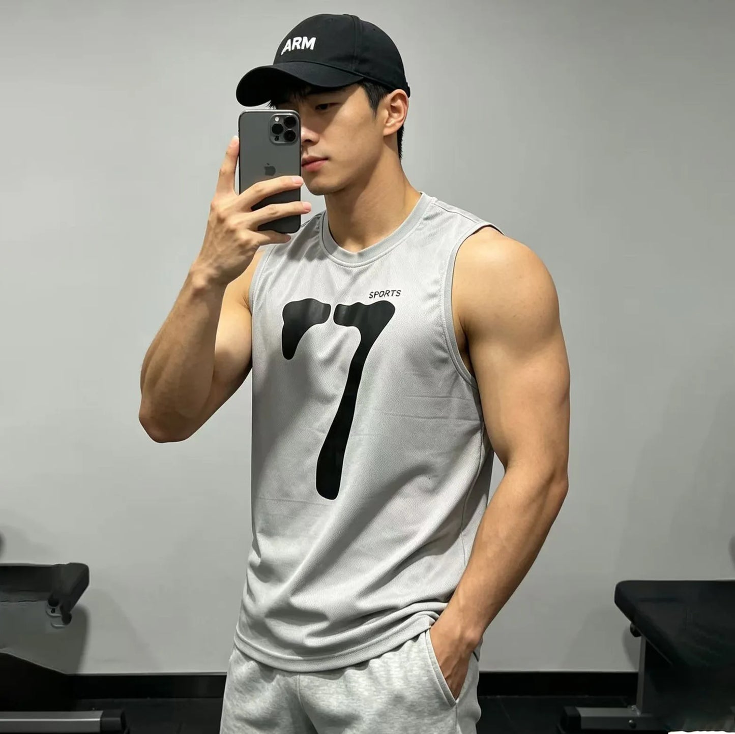Running Tank Top Men Summer Sport Gym Vest Quick Dry Training Tanktop Workout Singlets Man Fitness Bodybuilding Sleeveless Shirt
