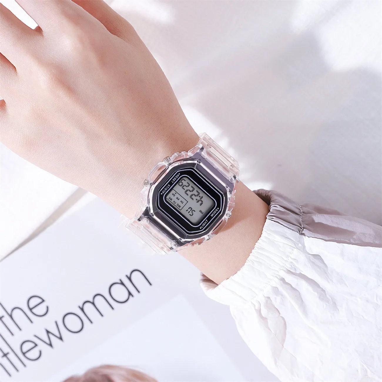 Fashion Men Women Watches Transparent Digital Sport Lover'S Gift Children Kid'S Wristwatch Female Clock Specification