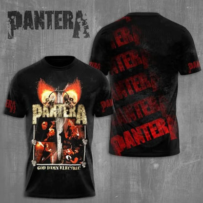 Popular Heavy Metal Rock Band Pantera 3D Print Men Women T-shirt O-neck Short Sleeve Hip Hop Top Casual Streetwear Kids Tees