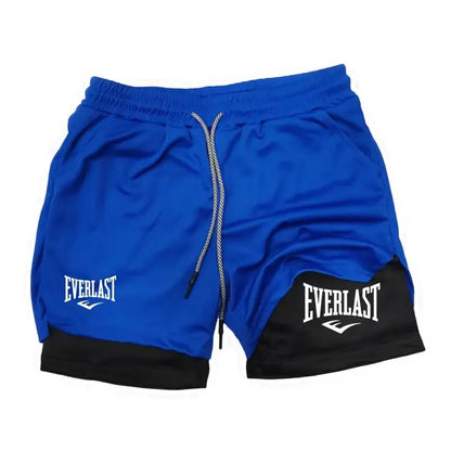 Men Running Shorts 2 In 1 Double-deck Sport Shorts Sportswear Gym Fitness Short Pants Training Jogging Bottom  ClothingMen's