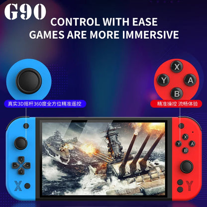 G90 retro arcade handheld console offers long battery life and a lightweight, portable design, and can be connected to a TV, mak