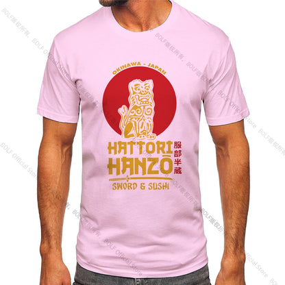 Men's Hattori Hanzo Printed T-shirt 100% Cotton Harajuku Classic Tees for Men Women Casual Shirt Tops Wear