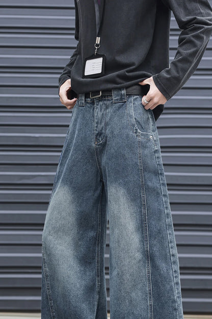 Wide-Leg Streetwear Denim Jeans