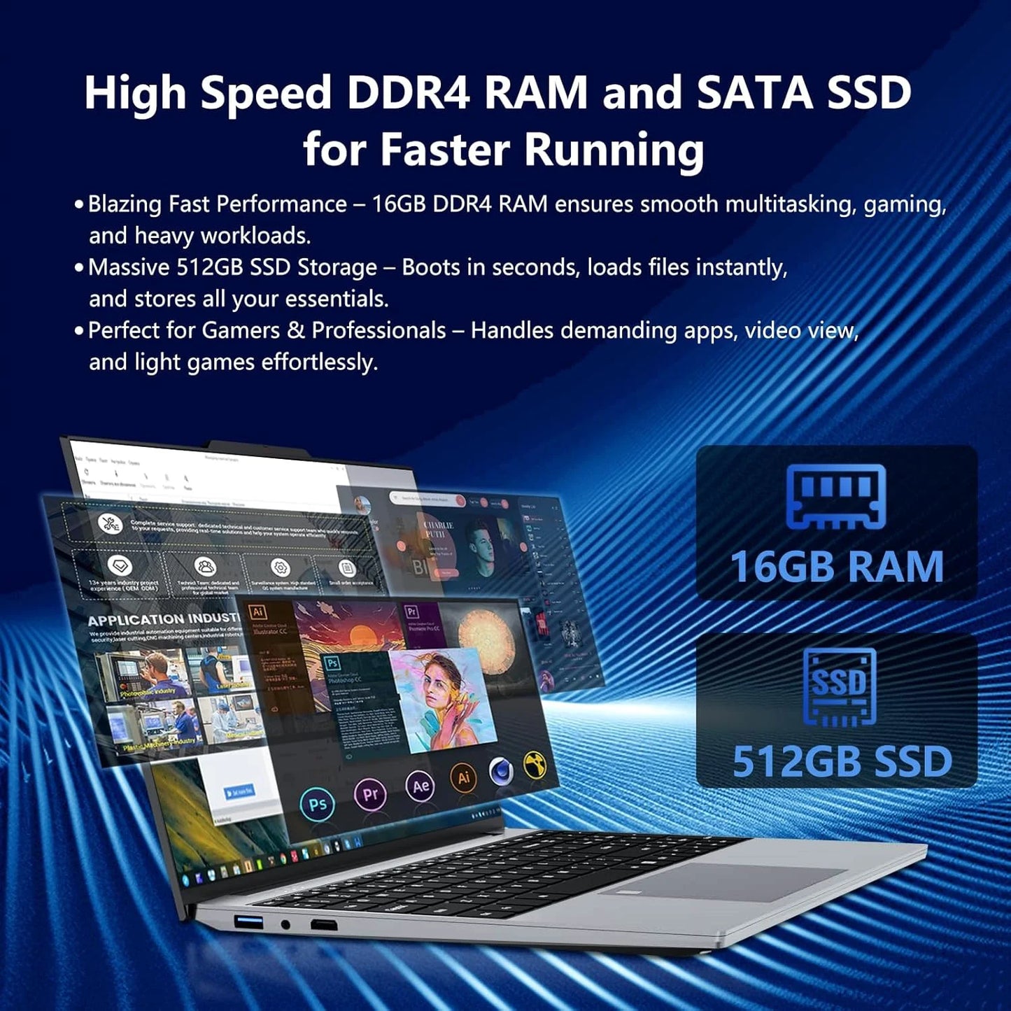 2026 LENO 15.6 Inch 4K HD Notebook Computer Intel i9 9900 Win11 16GB RAM 1TB SSD Ultra Thin Portable Gaming & Business Laptop