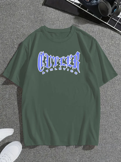 2024 New Men's T-shirt Checked Printed Oversized Loose Men's Top Holiday Casual Clothing Running Short-sleeved T-shirts