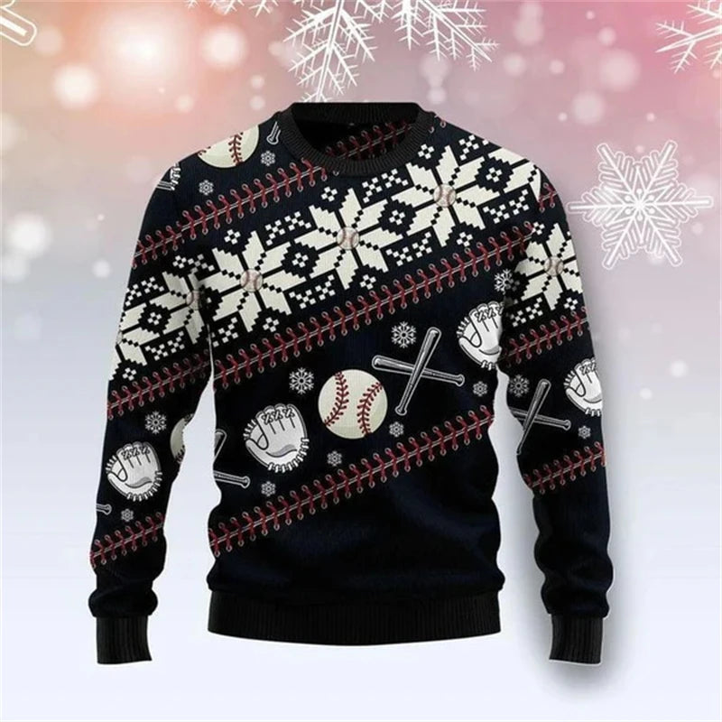 Ugly Christmas Sweater Women Men 3d Print Autumn Winter Pullover Cartoon Pattern Men Clothing New Casual Daily Wear Sweatshirts