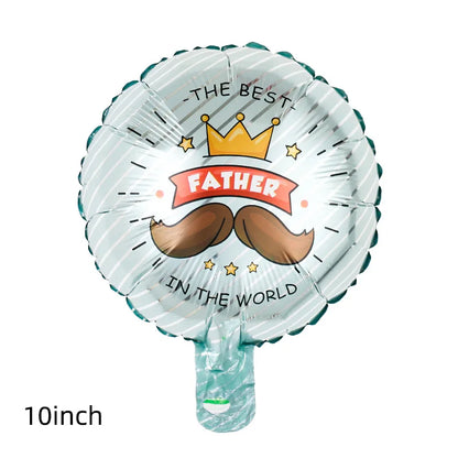 10pcs 10inch Happy Father's Day Foil Balloons Fathers Day Spanish Te Amo Papa Air Globos For Father Birthday Party Decorations