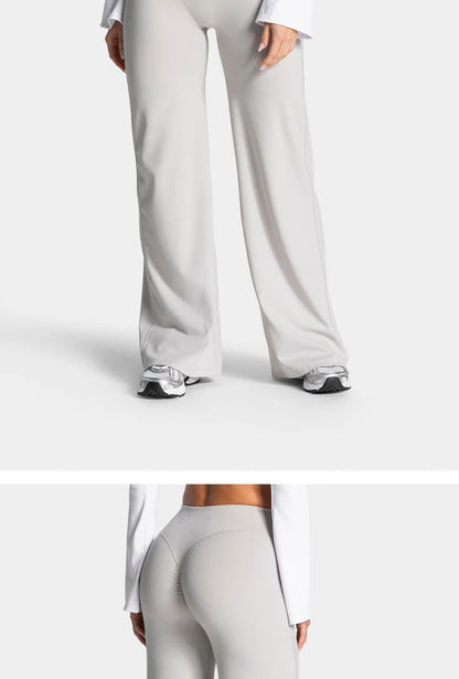 Charming Pro Scrunch Straight Leg Pants Butt Lifting Sculpting Wide Leg Leggings Gym Yoga Jogging Push Up Women Baggy Sweatpants