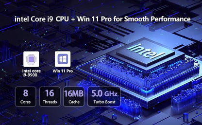 Portable 15.6" notebook PC w/ Intel Core i9-9900, 16GB RAM & 1TB SSD. Runs Windows 11 Pro. Fast, reliable & lightweight—ideal