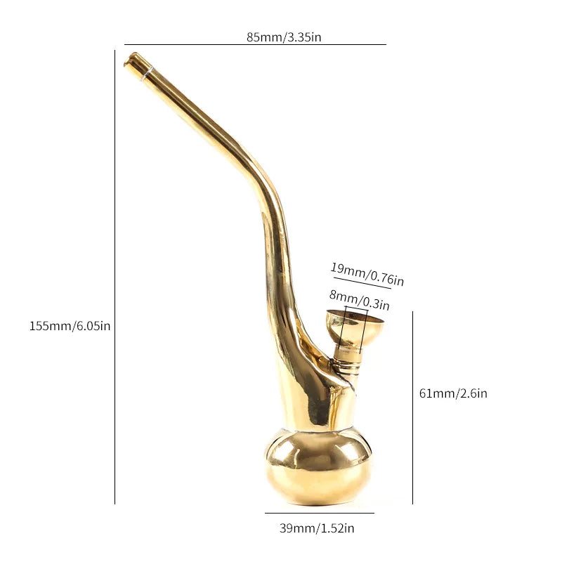 2025 New 1Pcs Held 2-purpose Mini Hookah Brass Portable Tobacco Shisha Water Pipes for Smoking Cigarette Accessories