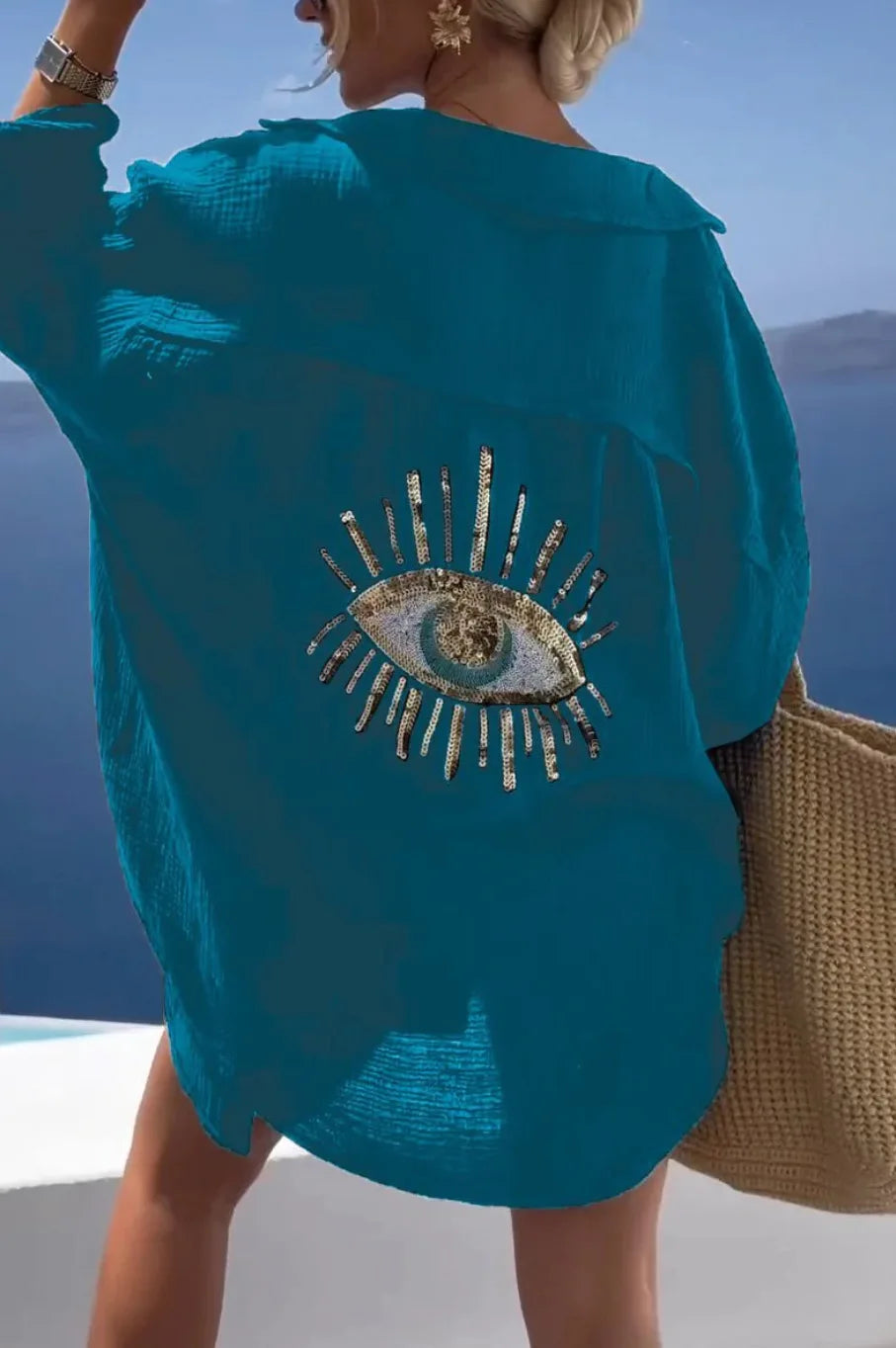 Women's Swimming Suit 2026 Beach Wear Dress Bathing Cover Ups Tunic Swimsuit Flip Collar Casual Fashion Shirt Polyester Spandex