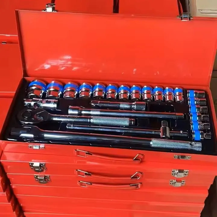 24 Pcs Automotive Machinery Maintenance Automotive Socket Wrench Toolbox Combination Hardware Set Repair Kit