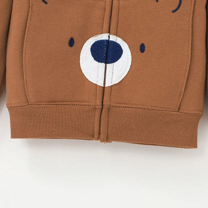 3-Piece Newborn Set – Hooded Coat, Romper & Trousers