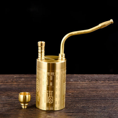 Internet Celebrity 2026 New Hookah Brass Four-purpose Portable Hookah Filter Water Pipe, Personalized Retro Gift for Men