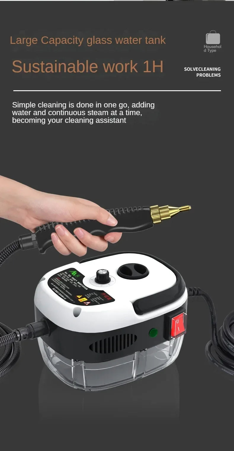 Steam Cleaner High Temperature Pressure Washer with Remote control Steam Cleaning Machine For Home Kitchen Hood Car 2500W
