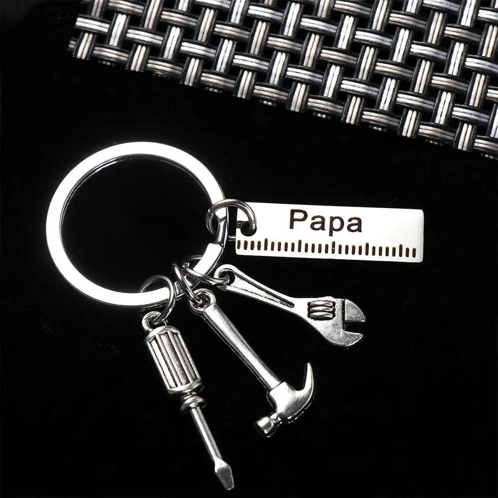 Dad Letters Dad Letters Keychains Hammer Screwdriver Dad Letters Keyring Papa Wrench Father's Day Pendant Handbag Decor