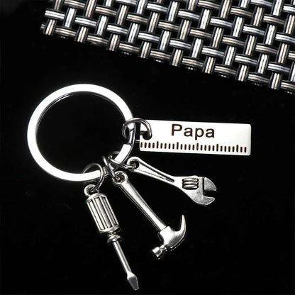 Dad Letters Dad Letters Keychains Hammer Screwdriver Dad Letters Keyring Papa Wrench Father's Day Pendant Handbag Decor