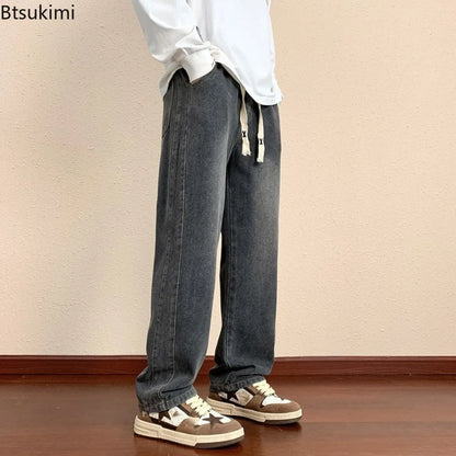 Straight Leg Casual Denim Pants
