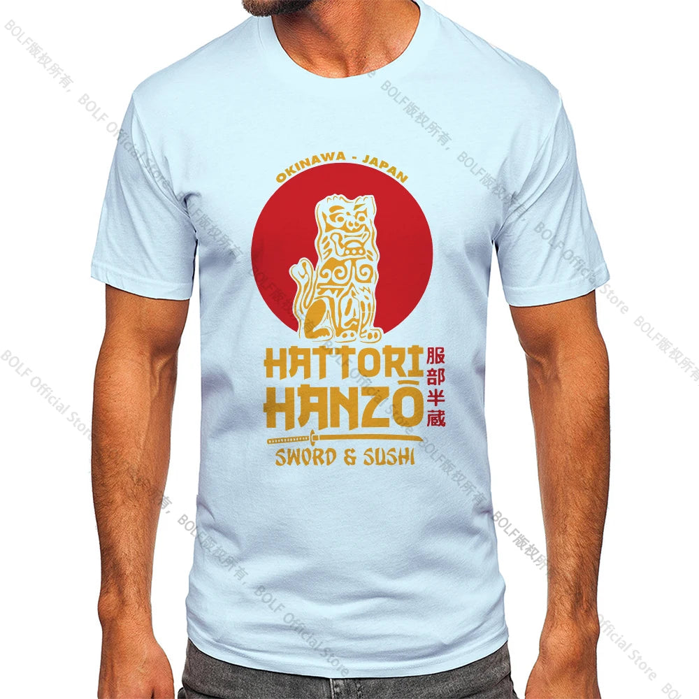 Men's Hattori Hanzo Printed T-shirt 100% Cotton Harajuku Classic Tees for Men Women Casual Shirt Tops Wear