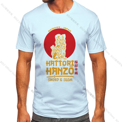 Men's Hattori Hanzo Printed T-shirt 100% Cotton Harajuku Classic Tees for Men Women Casual Shirt Tops Wear