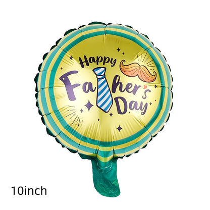 10pcs 10inch Happy Father's Day Foil Balloons Fathers Day Spanish Te Amo Papa Air Globos For Father Birthday Party Decorations