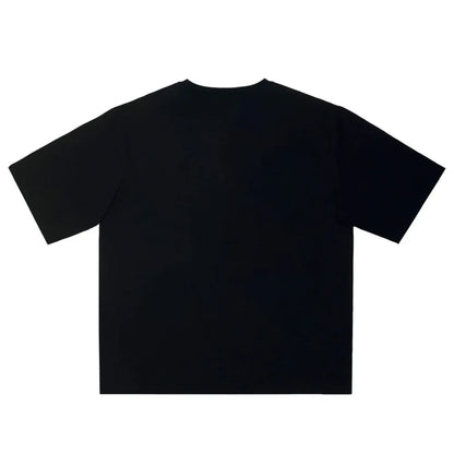 Hip Hop Streetwear Men Tshirt Oversized Short Sleeve Shadow Graphic Print Y2k Tops Tee Harajuku Gothic Aesthetic Clothing Cotton